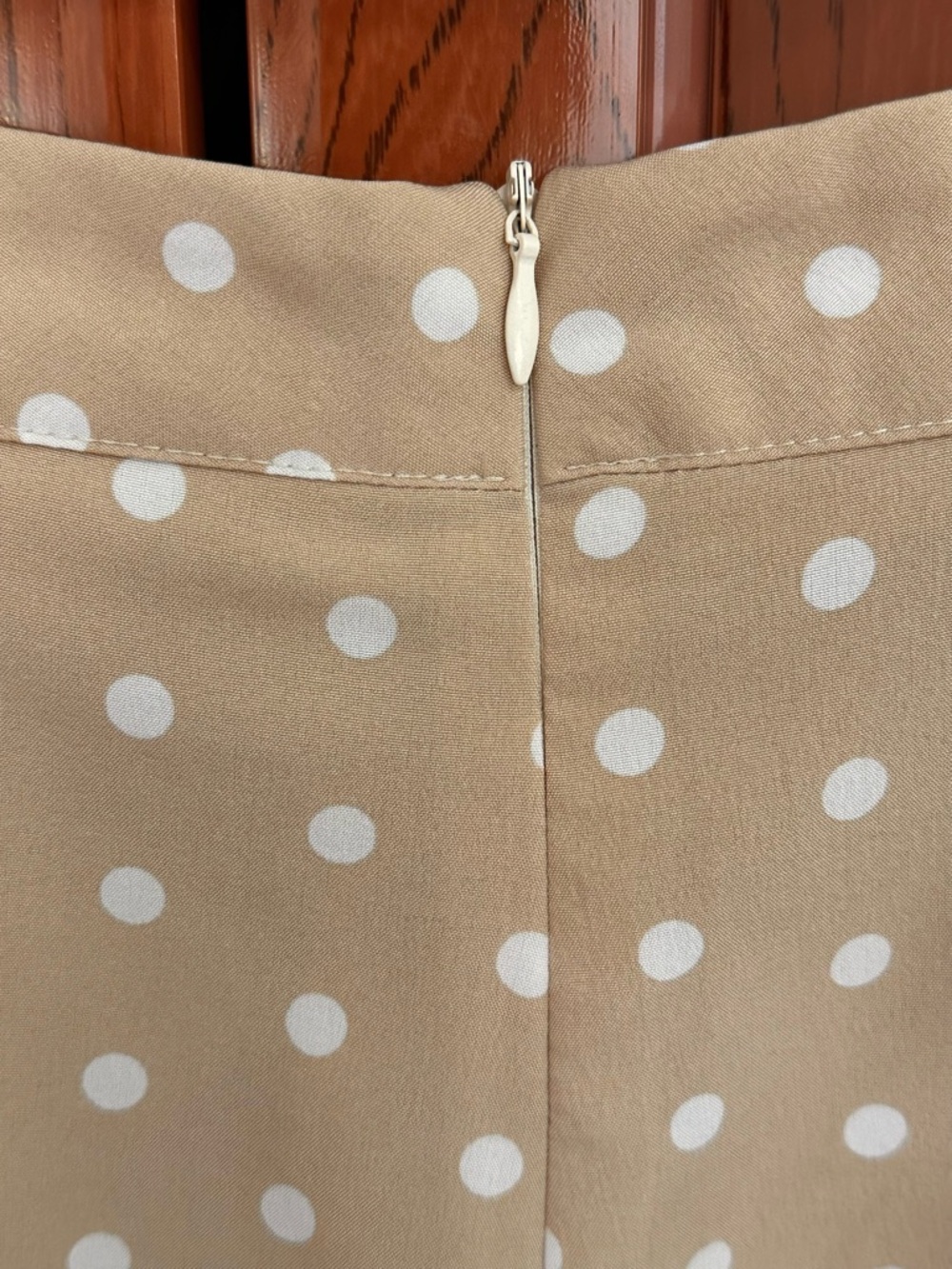 Nasty Gal Polka Dot 2 Piece Set Sand Crop Top & Wide Leg Pants | Size 2 - Picture 7 of 9